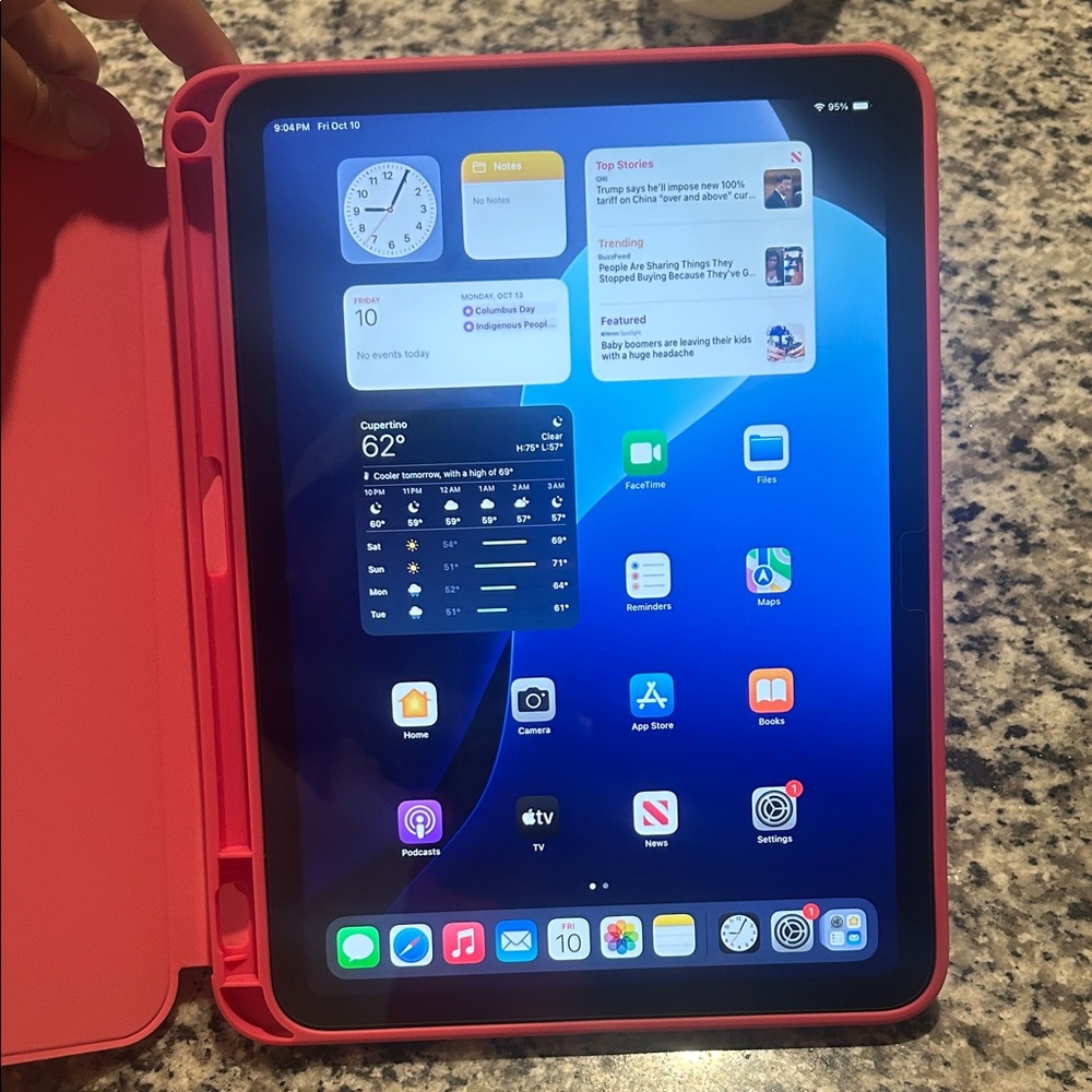 Apple iPad 11 with Vibrant Pink Cover